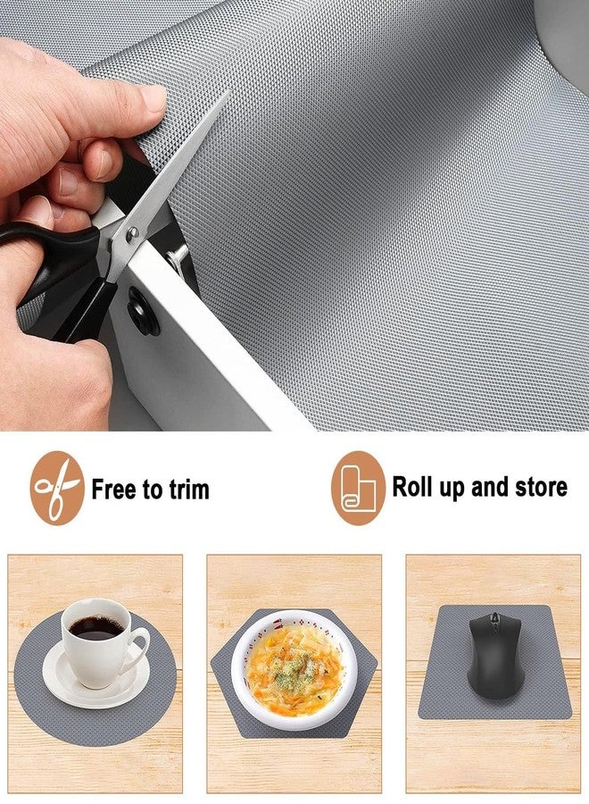 CLAPONE Kitchen Mats for Shelves/Fridge Liners/PVC Mats for Kitchen/Shelf Liners/Multipurpose Anti-Slip Mat/Sheet for Fridge/Kitchens/Cupboard/Drawers/EVA Mat (PaleGrey, 45cm X 2.5 Mitre) - Image 2